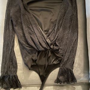 Black sparkly body suit
